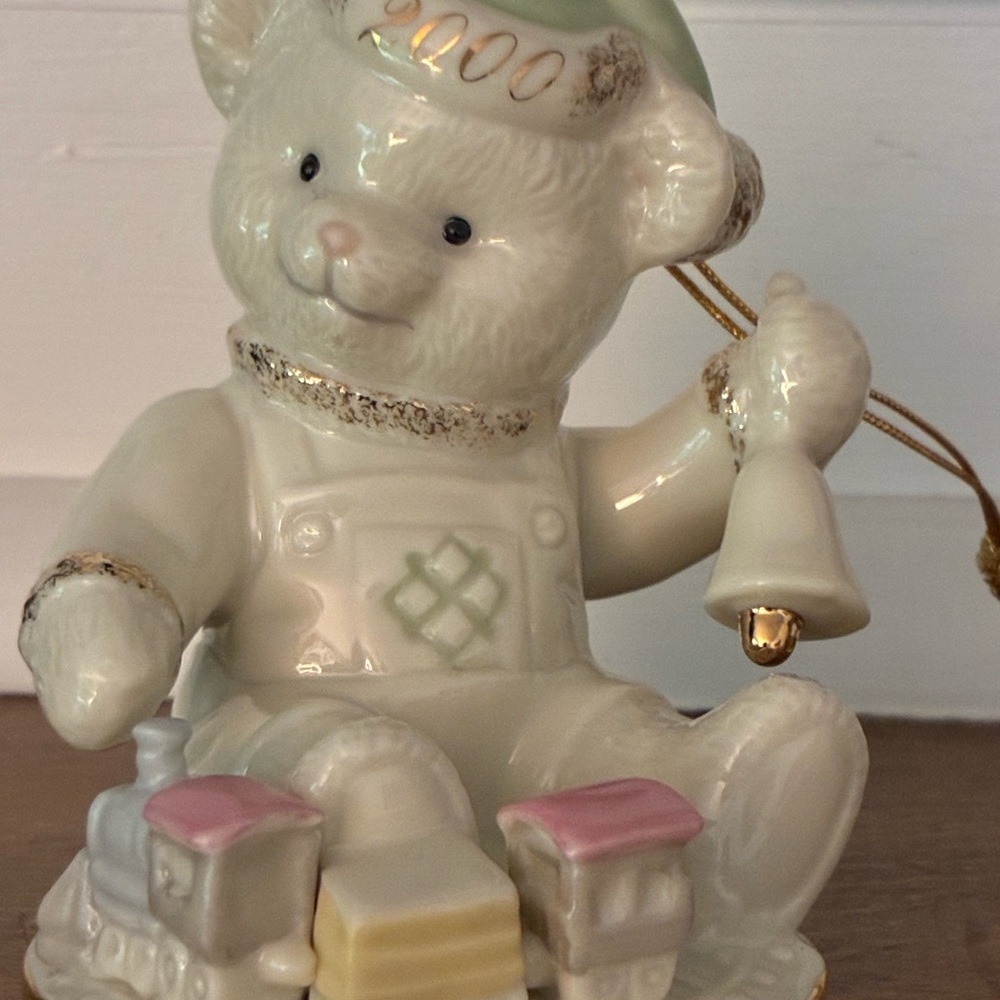 Vintage Lenox Teddy’s Millennium Wish Bear 2000 Ornament Limited Edition